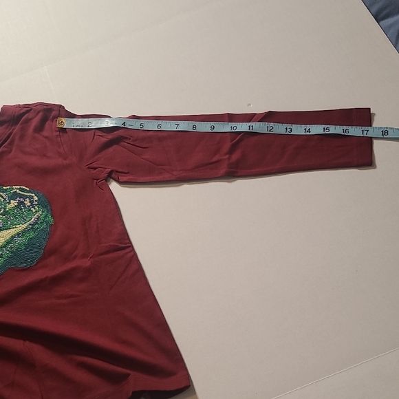 Lands' Ends Dinosaur Graphic Kids Shirt - Maroon NWOT Small - Picture 9 of 10
